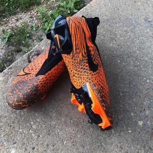 Nike Vibrant Orange and Black Cleats